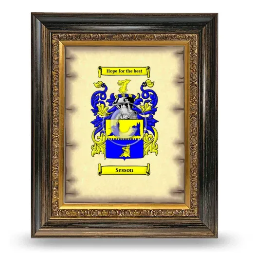 Sesson Coat of Arms Framed - Heirloom