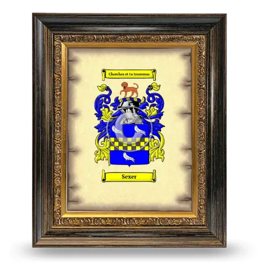 Sexer Coat of Arms Framed - Heirloom