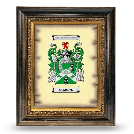 Shadforth Coat of Arms Framed - Heirloom