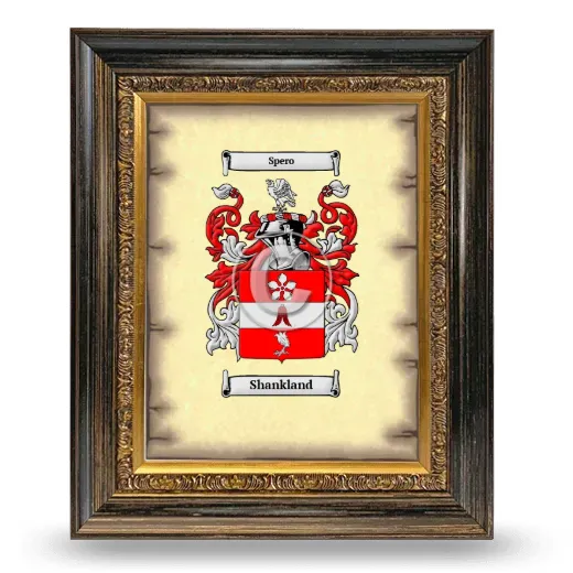 Shankland Coat of Arms Framed - Heirloom