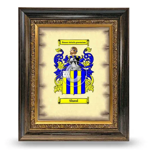 Shaul Coat of Arms Framed - Heirloom