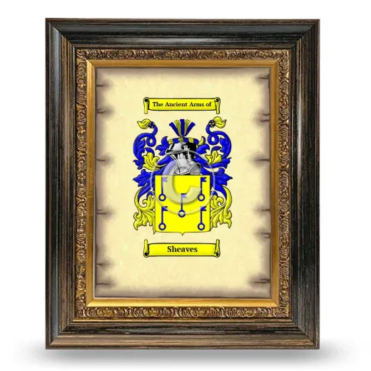 Sheaves Coat of Arms Framed - Heirloom