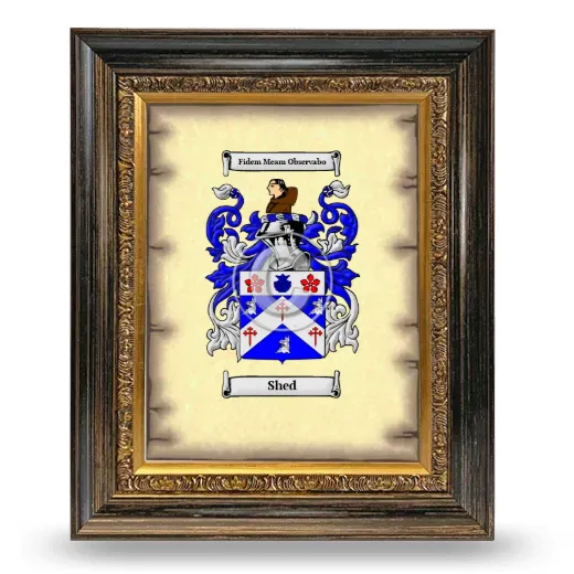 Shed Coat of Arms Framed - Heirloom