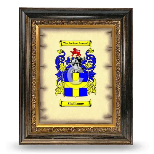 Shelltume Coat of Arms Framed - Heirloom