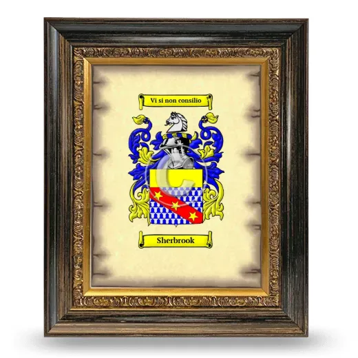 Sherbrook Coat of Arms Framed - Heirloom