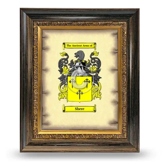 Shere Coat of Arms Framed - Heirloom