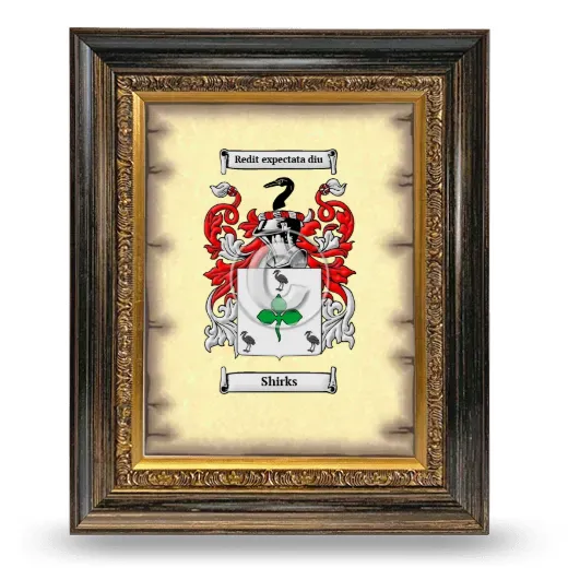 Shirks Coat of Arms Framed - Heirloom
