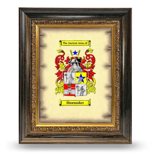 Shoemaker Coat of Arms Framed - Heirloom