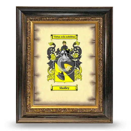Sholley Coat of Arms Framed - Heirloom