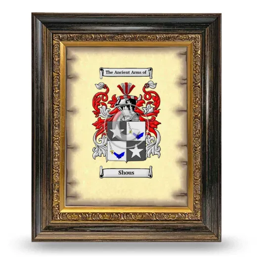 Shous Coat of Arms Framed - Heirloom
