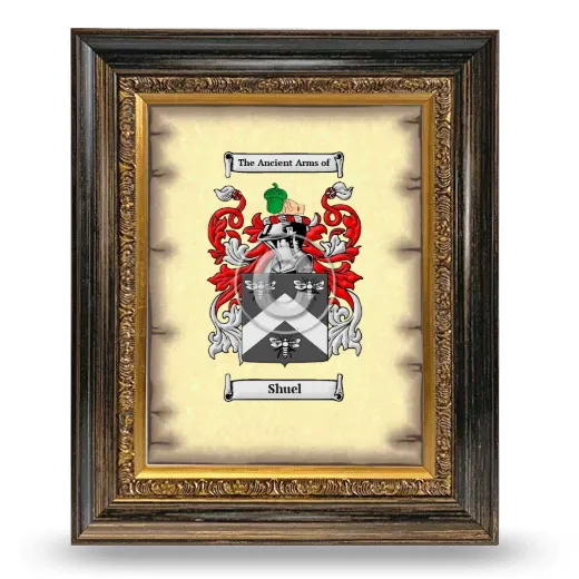 Shuel Coat of Arms Framed - Heirloom