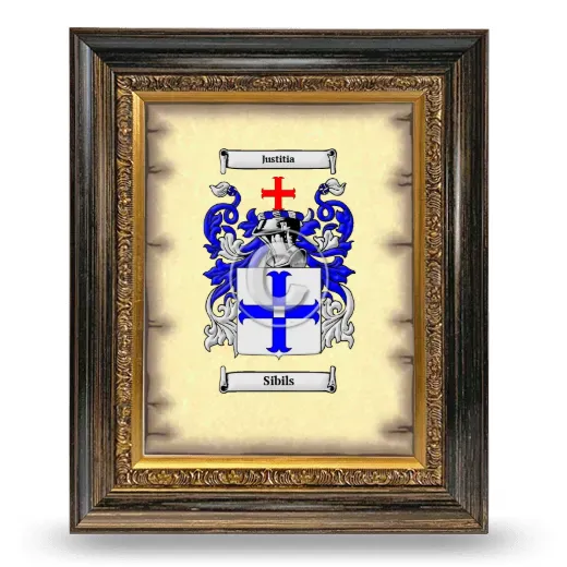 Sibils Coat of Arms Framed - Heirloom