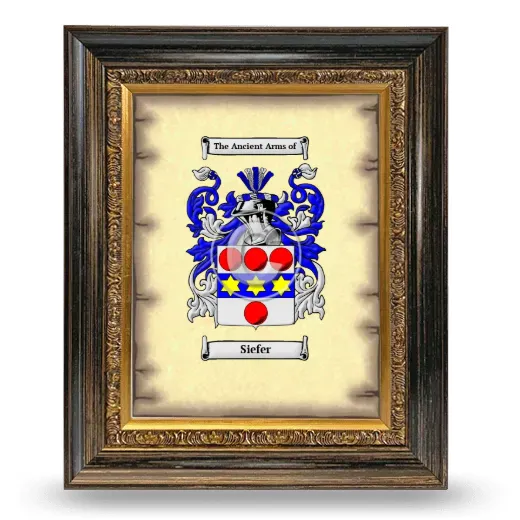 Siefer Coat of Arms Framed - Heirloom