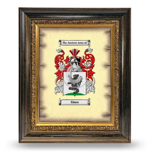 Simo Coat of Arms Framed - Heirloom