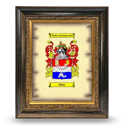 Siner Coat of Arms Framed - Heirloom