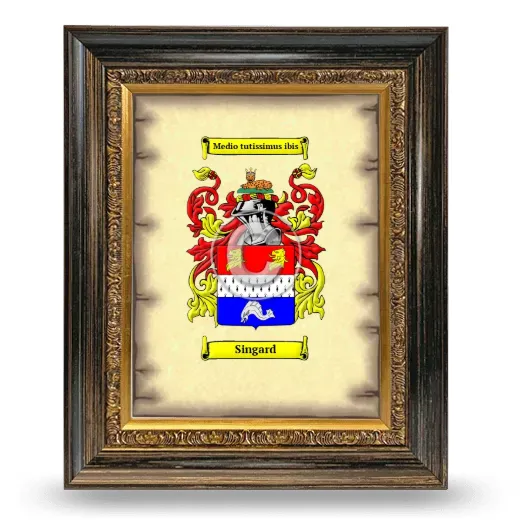 Singard Coat of Arms Framed - Heirloom