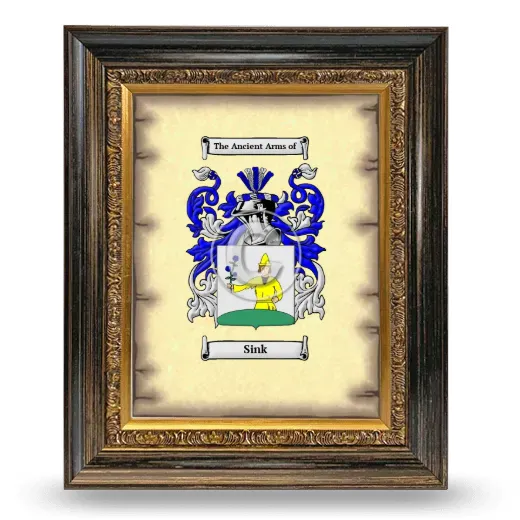 Sink Coat of Arms Framed - Heirloom