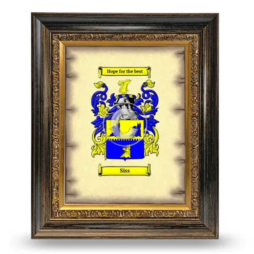Siss Coat of Arms Framed - Heirloom