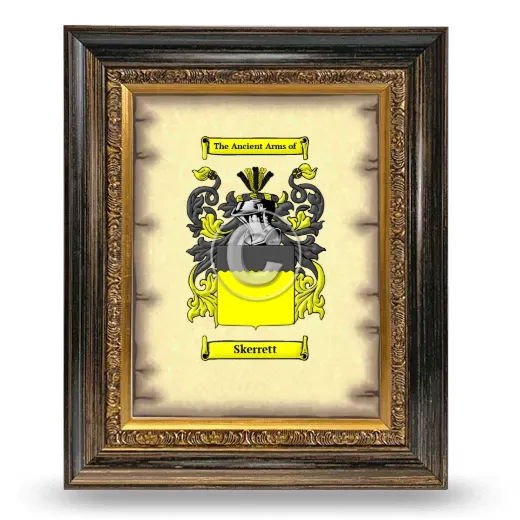 Skerrett Coat of Arms Framed - Heirloom