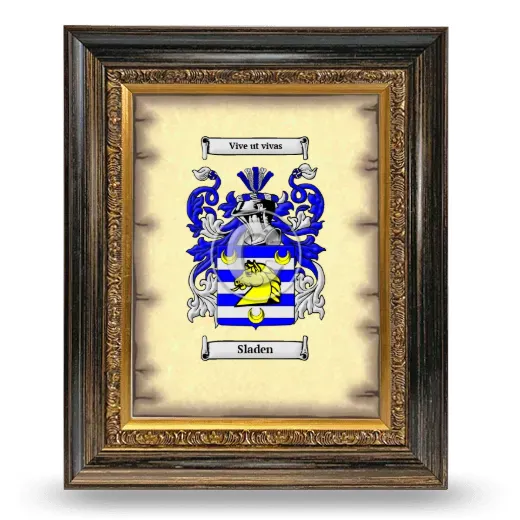 Sladen Coat of Arms Framed - Heirloom