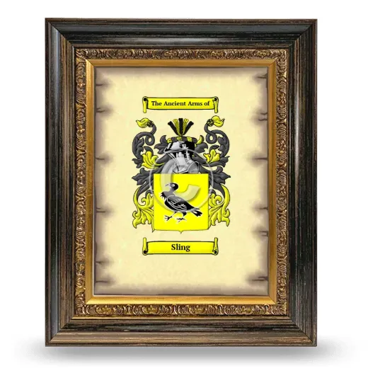 Sling Coat of Arms Framed - Heirloom