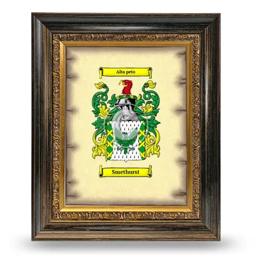 Smethurst Coat of Arms Framed - Heirloom