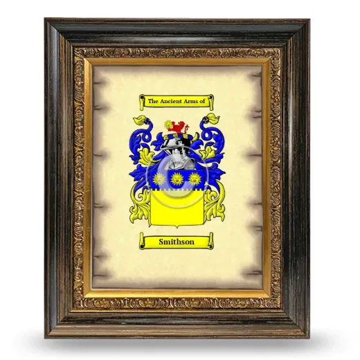 Smithson Coat of Arms Framed - Heirloom