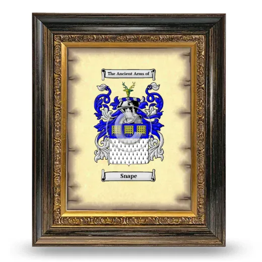 Snape Coat of Arms Framed - Heirloom