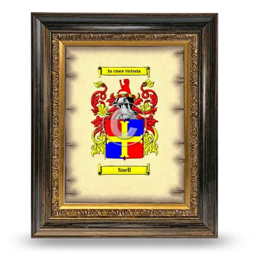 Snell Coat of Arms Framed - Heirloom