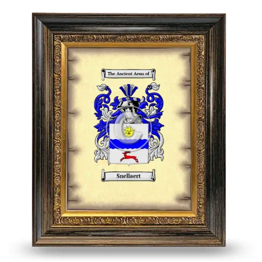 Snellaert Coat of Arms Framed - Heirloom