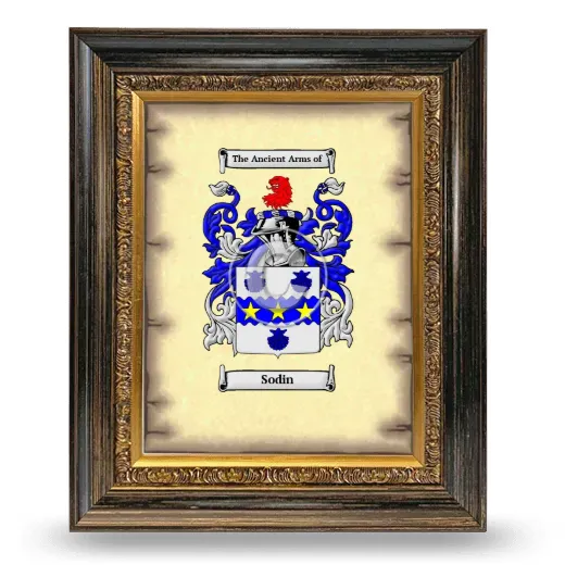 Sodin Coat of Arms Framed - Heirloom