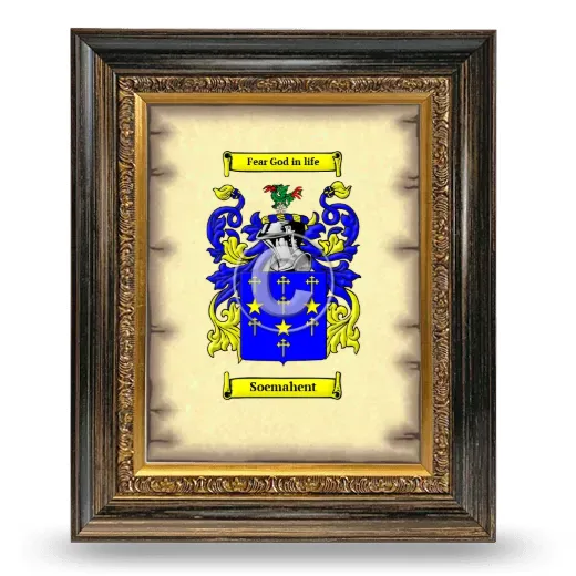 Soemahent Coat of Arms Framed - Heirloom