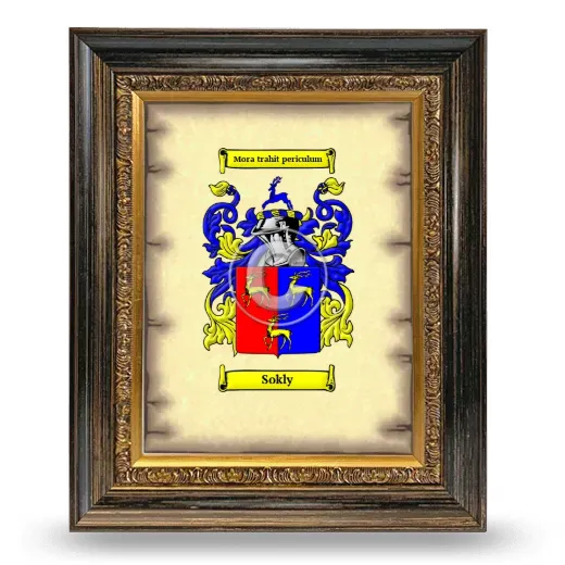 Sokly Coat of Arms Framed - Heirloom
