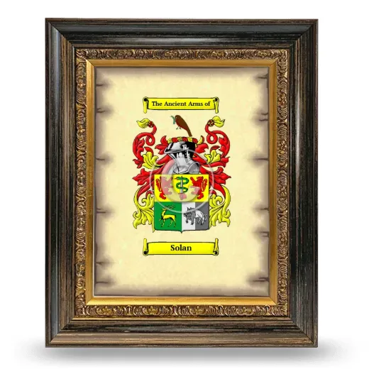 Solan Coat of Arms Framed - Heirloom