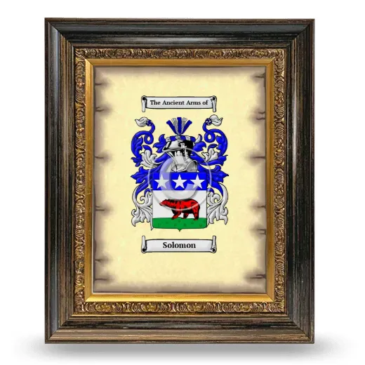 Solomon Coat of Arms Framed - Heirloom