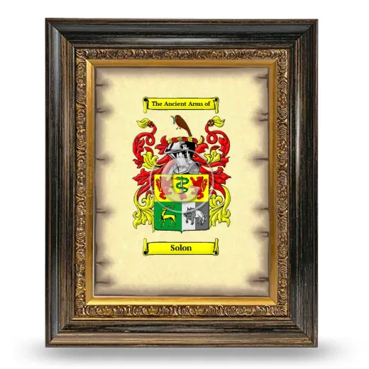 Solon Coat of Arms Framed - Heirloom