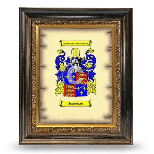 Somerset Coat of Arms Framed - Heirloom
