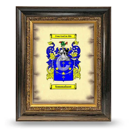 Sommahant Coat of Arms Framed - Heirloom