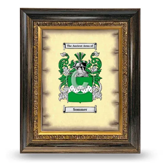 Sommer Coat of Arms Framed - Heirloom