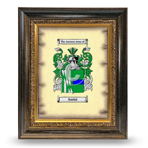 Sorini Coat of Arms Framed - Heirloom