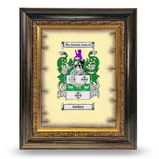 Sothey Coat of Arms Framed - Heirloom