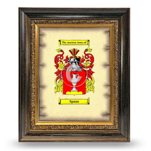 Spans Coat of Arms Framed - Heirloom