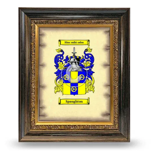 Spaughton Coat of Arms Framed - Heirloom