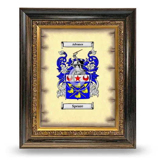 Speare Coat of Arms Framed - Heirloom