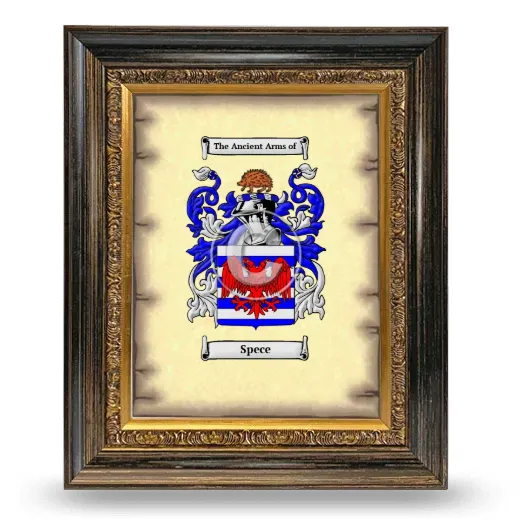 Spece Coat of Arms Framed - Heirloom