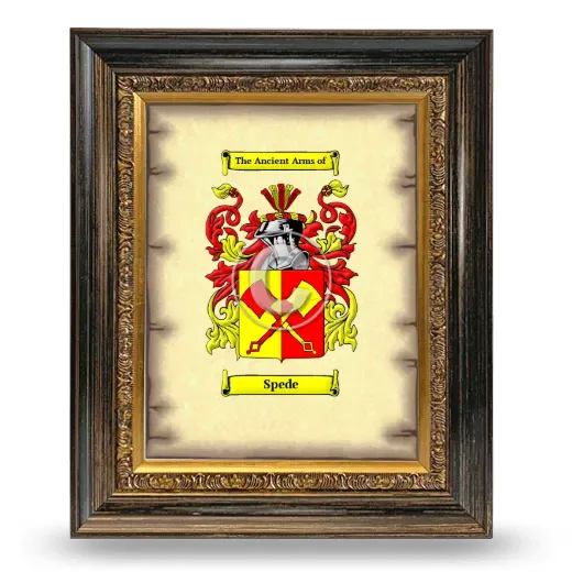Spede Coat of Arms Framed - Heirloom