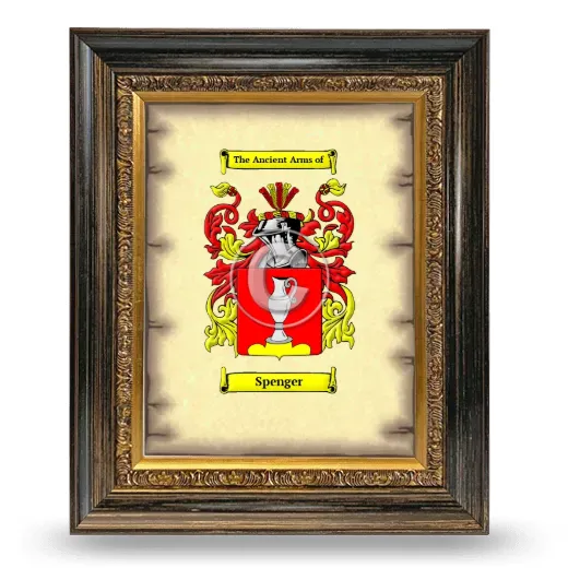 Spenger Coat of Arms Framed - Heirloom
