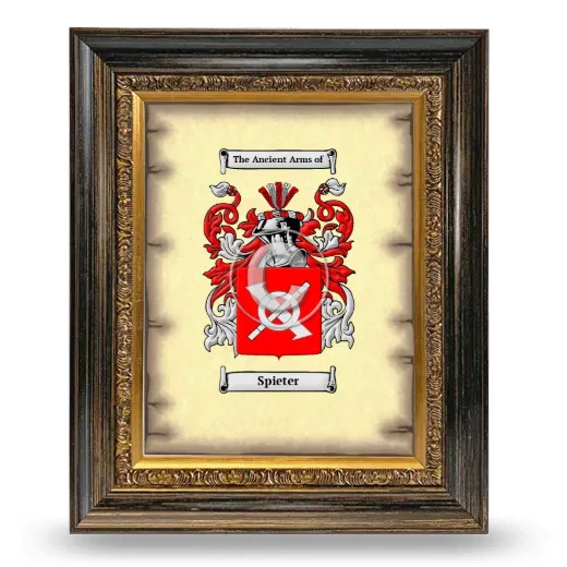 Spieter Coat of Arms Framed - Heirloom