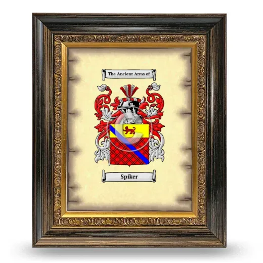 Spiker Coat of Arms Framed - Heirloom