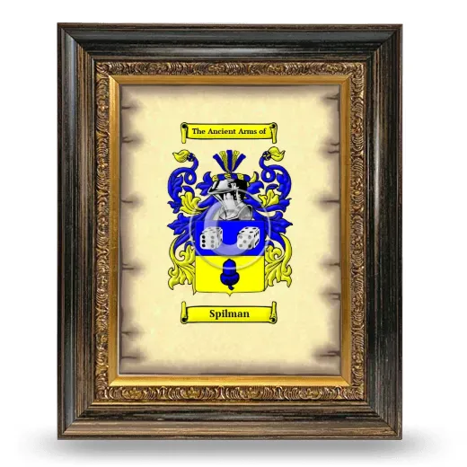 Spilman Coat of Arms Framed - Heirloom